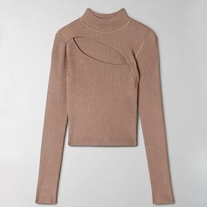 Aritzia Babaton Imprint Sweater Grey Taupe - Size XXS